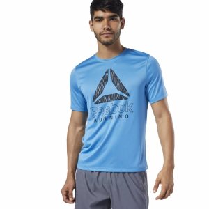 Reebok Graphic T Shirt Herren - Blau - DE 194-EBI